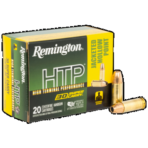 REMINGTON Htp Handgun Ammo 30 Super Carry 100 Gr. Jhp Htp 20 Rd.