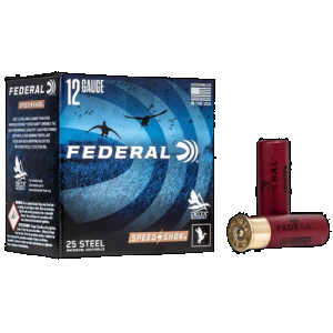Federal Speed-Shok Steel Shotgun Ammo 12 ga. 3 in. 1 1/8 oz. 2 Shot High Velocity 25 rd.