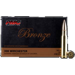 PMC Bronze .308 Winchester Fmj Boat Tail 147 Grain 20 Rounds