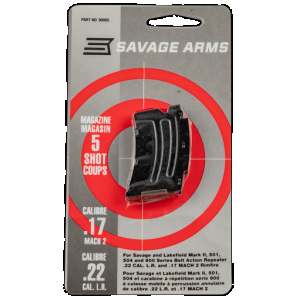 Savage Arms 90005 MKII Magazine 5rd 22 LR 17 Mach 2 Blued Steel