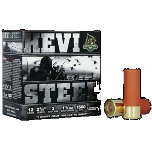 HEVI-SHOT Hs61223 Hevi-steel 12gauge 2.75" 1 1/8oz 3shot 25 Rounds