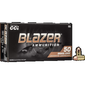 CCI Blazer Brass Pistol Ammo 380 Acp 95 Gr. Fmj 50 Rd.