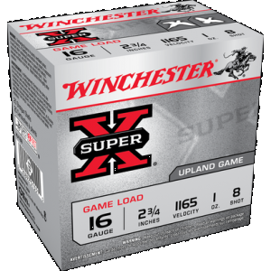 WINCHESTER Super-x Game Load 16 Ga. 2.75 In. 1 Oz. 8 Shot 25 Rd.