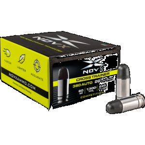 NOVX 380ctcss20 Black 380acp 60gr Copper Polymer Frangible 20 Rounds