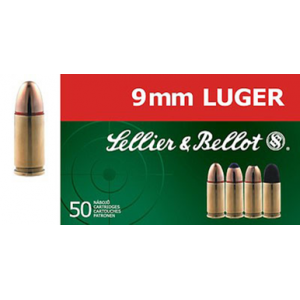 Sellier & Bellot SB9C 9mm Luger Jacketed Hollow Point 115 Grain 50 Rounds