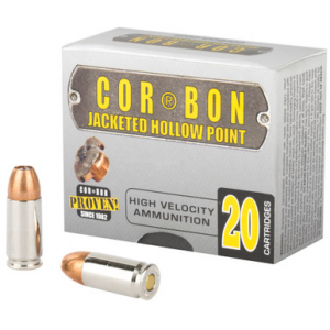 CORBON Self-defense Jhp Handgun Ammunition 9mm Luger +p 125 Gr Jhp 1250 Fps 20/box