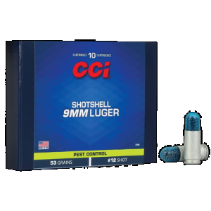 CCI Shotshell Pistol Ammo 9mm Luger Shot Shell 53 Grain 10 Rounds