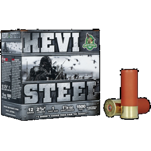 HEVI-SHOT Hs61221 Hevi-steel 12gauge 2.75" 1 1/8oz 1shot 25 Rounds
