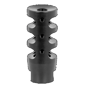 TacFire MZ10023BN Compact Compensator Black Nitride Steel with 5/8"-24 tpi Threads, 2.50" OAL & 1" Diameter for 308 Win AR-10