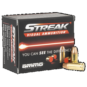 AMMO Inc Streak Defense 9mm Luger Handgun AMMO - 115 Grain | Jhp | Red | 20rd Box