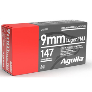 AGUILA Ammunition 9mm Luger Full Metal Jacket 147 Grain 50 Rounds