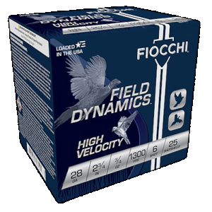 Fiocchi High Velocity Hunting Loads 28 ga. 2.75 in. 3/4 oz. 6 Shot 25 rd.