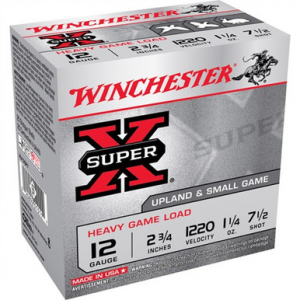 WINCHESTER Super-x Heavy Game Load 12 Ga. 2.75 In. 1 1/4 Oz. 7.5 Shot 25 Rd.