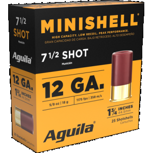 AGUILA Minishell Shotgun Load 12 Ga. 1.75 In. 5/8 Oz. 7.5 Shot 25 Rd.