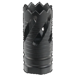 TacFire MZ10213B Thread Crown Muzzle Brake Black Oxide Steel with 5/8"-24 tpi Threads & 2.05" OAL for 308 Win AR-10