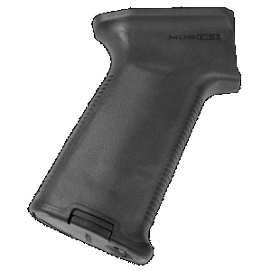 Magpul MAG537-BLK MOE+ Grip Black Polymer with OverMolded Rubber for AK-47, AK-74
