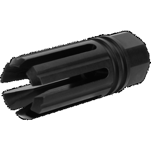 TacFire MZ1005N 6 Prong Flash Hider Black Nitride Steel with 1/2"-28 tpi Threads & 2.22" OAL for 5.56x45mm NATO AR-Platform