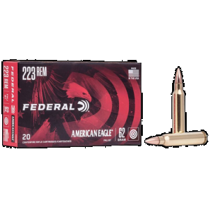 FEDERAL Ae223n American Eagle Rifle 223rem 62gr Full Metal Jacket Boat Tail 20 Rounds