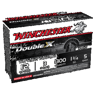WINCHESTER Double X High Velocity Turkey Load 12 Ga. 3 In. 1 3/4 Oz. 5 Shot 10 Rd.