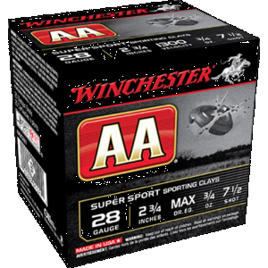 WINCHESTER Aa Sporting Clays Load 28 Ga. 2.75 In. 3/4 Oz. 7.5 Shot 25 Rd.