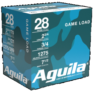 AGUILA High Velocity Shotgun Game Load 28 Ga. 2.75 In. 3/4 Oz. 7.5 Shot 25 Rd.