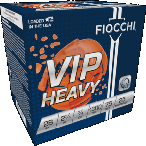 FIOCCHI Vip Target Shotgun Loads 28 Ga. 2.75 In. 3/4 Oz. 1300 Fps 7.5 Shot 25 Rd.