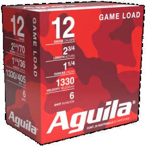 AGUILA High Velocity Shotgun Game Load 12 Ga. 2.75 In. 1 1/4 Oz. 6 Shot 25 Rd.