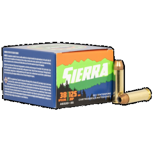 Sierra Sports Master Ammo 38 Spl 125 gr. JHP 20 rd.