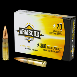 Armscor Range Rifle Ammo 300 AAC Blackout 147 gr. FMJ 20 rd.
