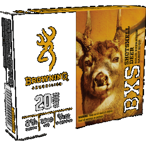 BROWNING Ammo B193112021 Bxs 20gauge 2.75" 3/4oz Sabot Slug Shot 5 Rounds