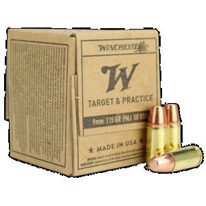 WINCHESTER Ammo Sg9w50 Usa 9mmluger 115gr Full Metal Jacket 50 Rounds