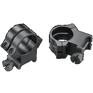 Weaver Mounts 49049 Quad Lock Detachable Rings Matte Black 1" Extra High