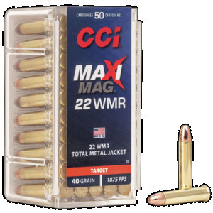 CCI Target & Plinking Maxi-mag 22 Magnum Total Metal Jacket 40 Grain 50 Rounds
