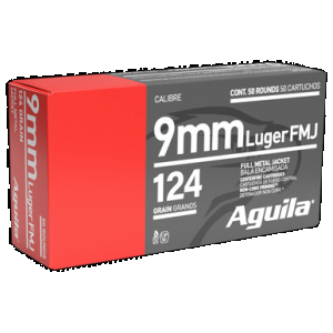 AGUILA Ammunition 9mm Luger Handgun Ammo - 124 Grain | Fmj | 50rd Box