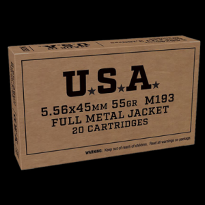 WINCHESTER Service Grade 5.56mm Full Metal Jacket 55 Grain 20 Rounds
