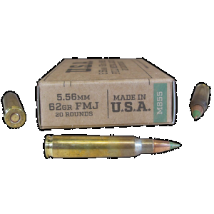 WINCHESTER Ammo Sgm855kw 5.56mm Full Metal Jacket 62 Grain 20 Rounds 020892233393 WNSGM855KW