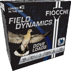 FIOCCHI Dove & Target Loads 16 Ga. 2.75 In. 1 Oz. 8 Shot 25 Rd.