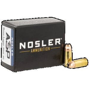NOSLER Asp Handgun Ammo 9mm 115 Gr. Hg Jhp 20 Rd.