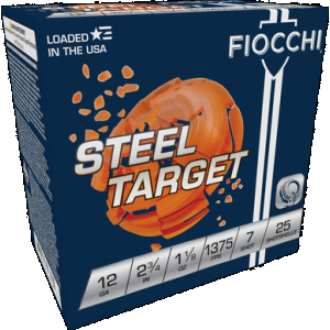 FIOCCHI 12s1187 Steel Target 12gauge 2.75" 1 1/8oz 7shot 25 Rounds