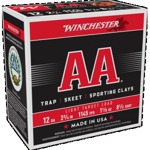WINCHESTER Ammo Aa1285 Aa Light Target 12gauge 2.75" 1 1/8oz 8.5shot 25 Rounds