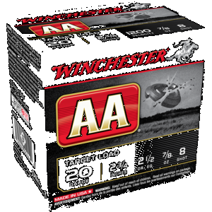 WINCHESTER Aa Target Load 20 Gauge 2.75 In. 7/8 Oz. 8 Shot 25 Rd.