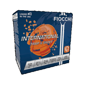 Fiocchi 12IN2475 Exacta Target International Trap & Skeet 12Gauge 2.75" 24gram 7.5Shot 25 Rounds