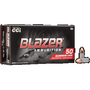 CCI Blazer Aluminum Cased Pistol Ammo 9mm Luger 115 Gr. Fmj 50 Rd.