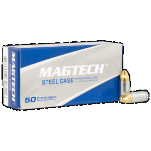 MAGTECH Pistol Ammo 9mm Luger Steel Case 115 Gr. Fmj 50 Rd.