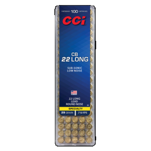 CCI Cb Long Rimfire Ammo 22 Long Rifle Lead Round Nose 29 Grain 100 Rounds