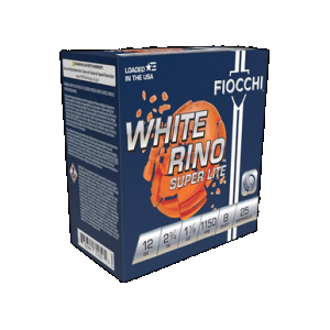 Fiocchi 12WRSL8 Exacta Target White Rino Super Light 12Gauge 2.75" 1 1/8oz 8Shot 25 Rounds
