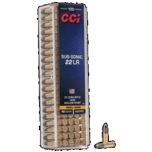 CCI Subsonic 22 Long Rifle Lead Hollow Point 40 Grain 100 Rounds