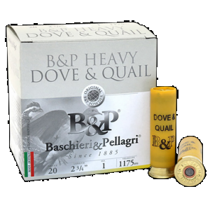 B&P Dove & Quail Shotgun Loads 20 Ga. 2.75 In. 1 Oz. 1175 Fps 8 Shot 25 Rd.