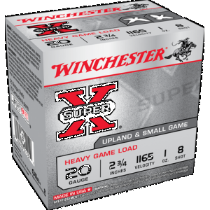 WINCHESTER Super-x Heavy Game Load 20 Ga. 2.75 In. 1 Oz. 8 Shot 25 Rd.