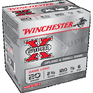 WINCHESTER Super-x Game Load 20 Ga. 2.75 In. 7/8 Oz. 6 Shot 25 Rd.